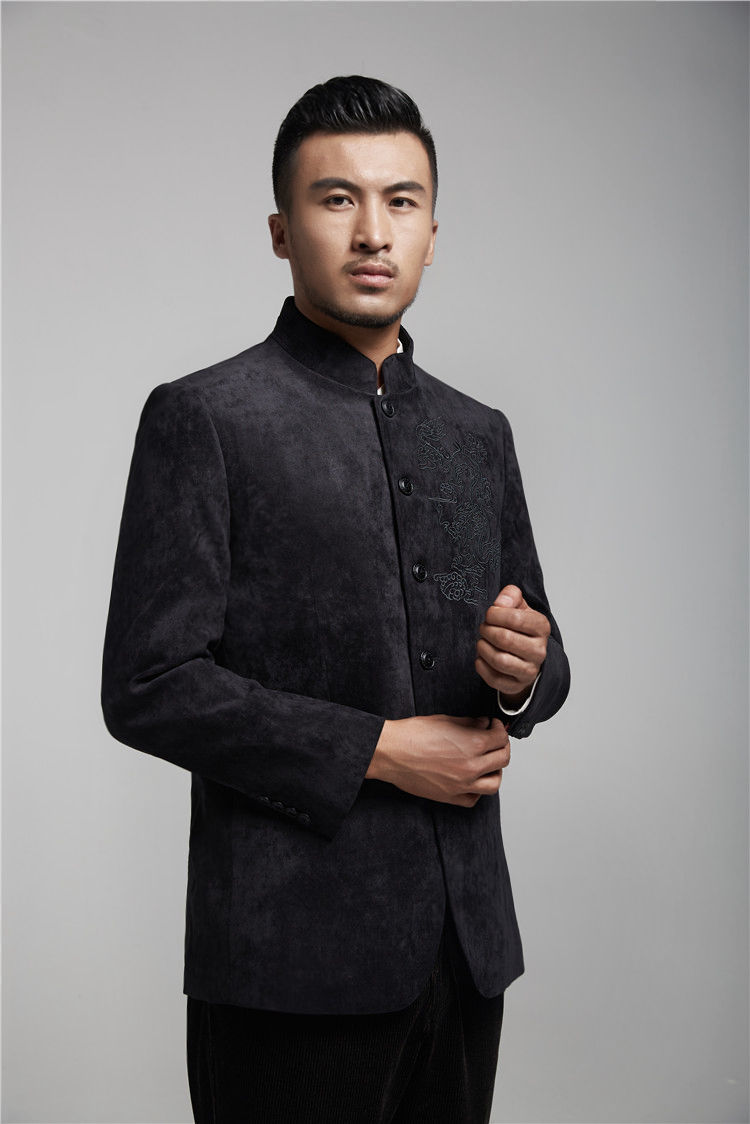 De Fudo Dragon High Tang dynasty men in spring and autumn 2015 Sau San jacket boutique Chinese shirt Chinese tunic China wind men black L picture, prices, brand platters! The elections are supplied in the national character of distribution, so action, buy now enjoy more preferential! As soon as possible.