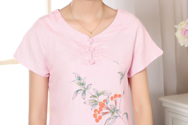 The frequency response, Ms. Tang Women's clothes summer T-shirt short-sleeved cotton Ma hand-painted shirt ethnic wind women A gray 2 XL pictures, price, brand platters! Elections are good character, the national distribution, so why buy now enjoy more preferential! Health