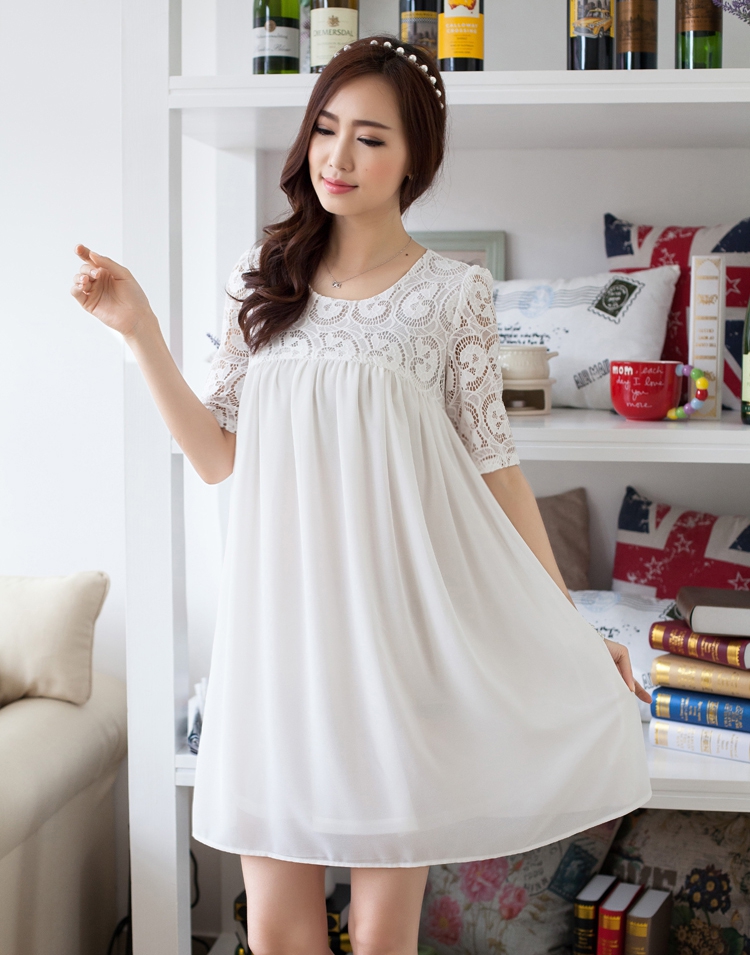 Yi Li Xuan 2015 summer new thick MM the fat and pregnant women with skirt lace stitching snow woven large code dresses female black 4 XL pictures, price, brand platters! Elections are good character, the national distribution, so why buy now enjoy more preferential! Health