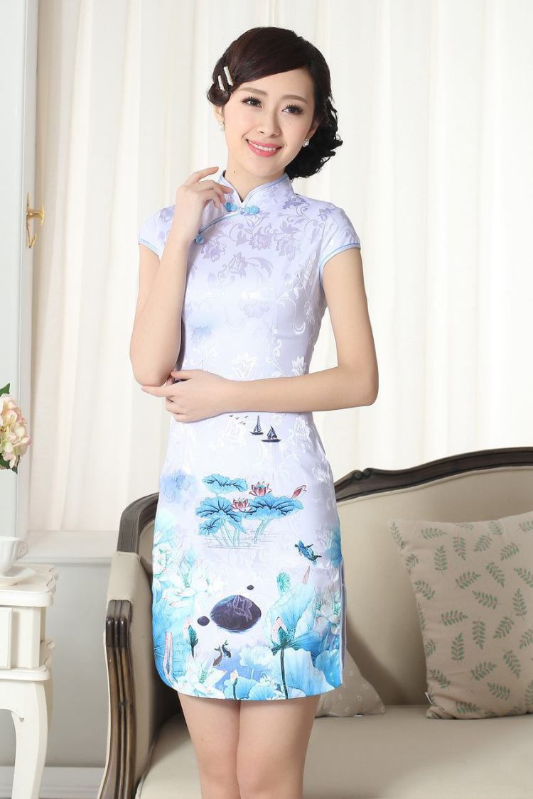 Nigeria, the new summer elegance Chinese qipao Chinese graphics thin short cheongsam picture color XXL pictures, price, brand platters! Elections are good character, the national distribution, so why buy now enjoy more preferential! Health