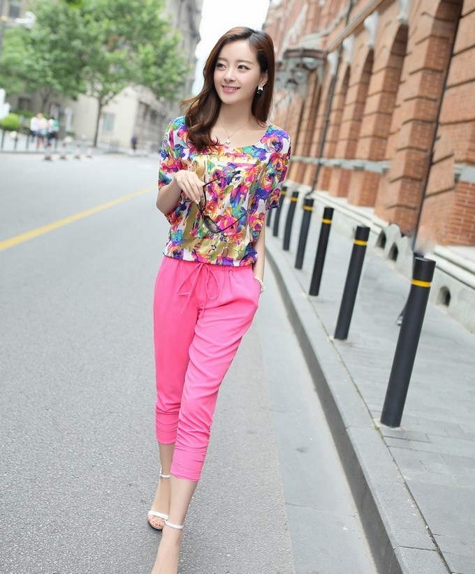 Van Gogh, ballet summer 2015 New, and indeed increase, women with a short-sleeved shirt T thick sister Korean version 7 pants Leisure package of red code 3 XL pictures, price, brand platters! Elections are good character, the national distribution, so why buy now enjoy more preferential! Health