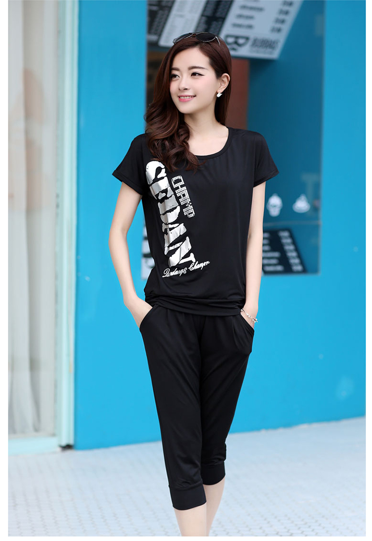 Colorful nickname Julia 2015 thick MM and indeed XL video thin package summer Korean sport and leisure two-piece dress thin black XXL pictures, price, brand platters! Elections are good character, the national distribution, so why buy now enjoy more preferential! Health