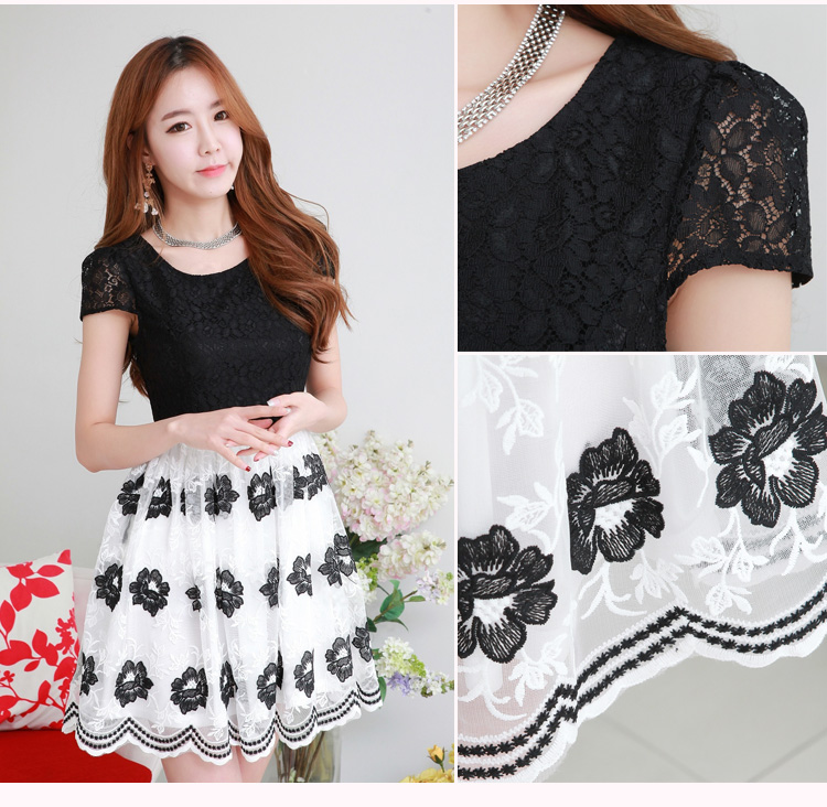 C.o.d. 2015 Summer new Korean fashionable upper-color lace elegant sweet graphics thin black skirt XXXXL picture, prices, brand platters! The elections are supplied in the national character of distribution, so action, buy now enjoy more preferential! As soon as possible.