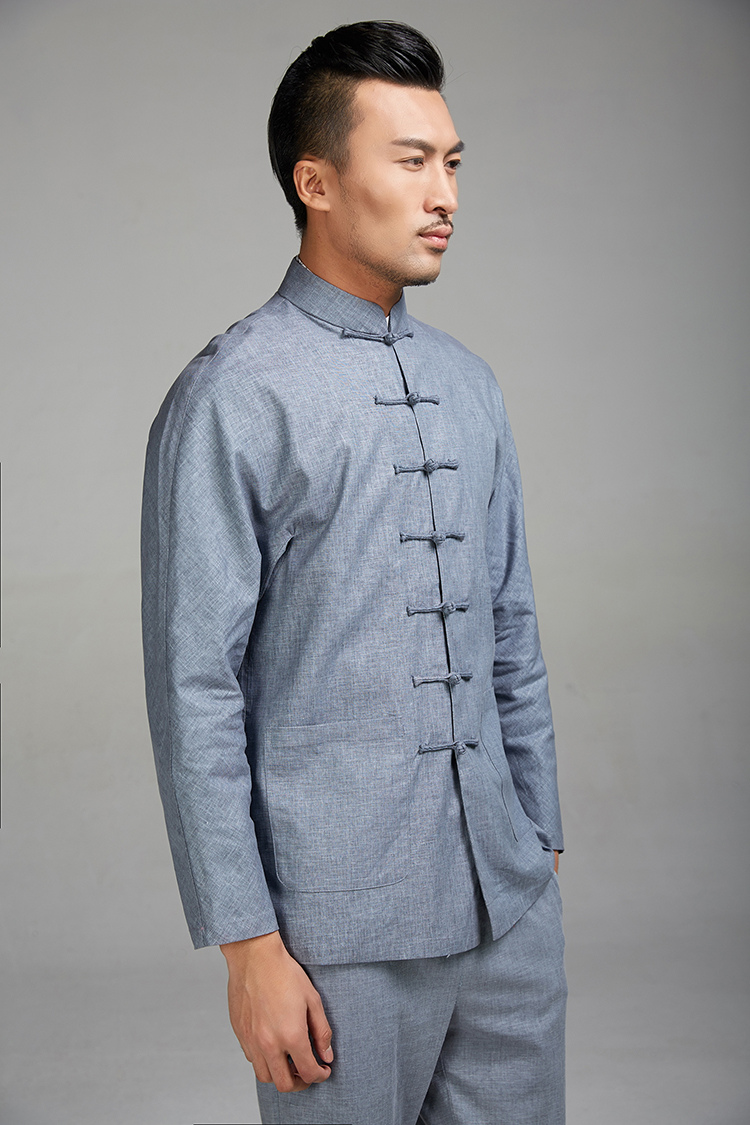 Fudo Aulacese Songs de 2015 new cotton linen china wind Men's Jackets Tang hand-tie of autumn and winter middle-aged men and father replacing Chinese clothing light blue XL Photo, prices, brand platters! The elections are supplied in the national character of distribution, so action, buy now enjoy more preferential! As soon as possible.