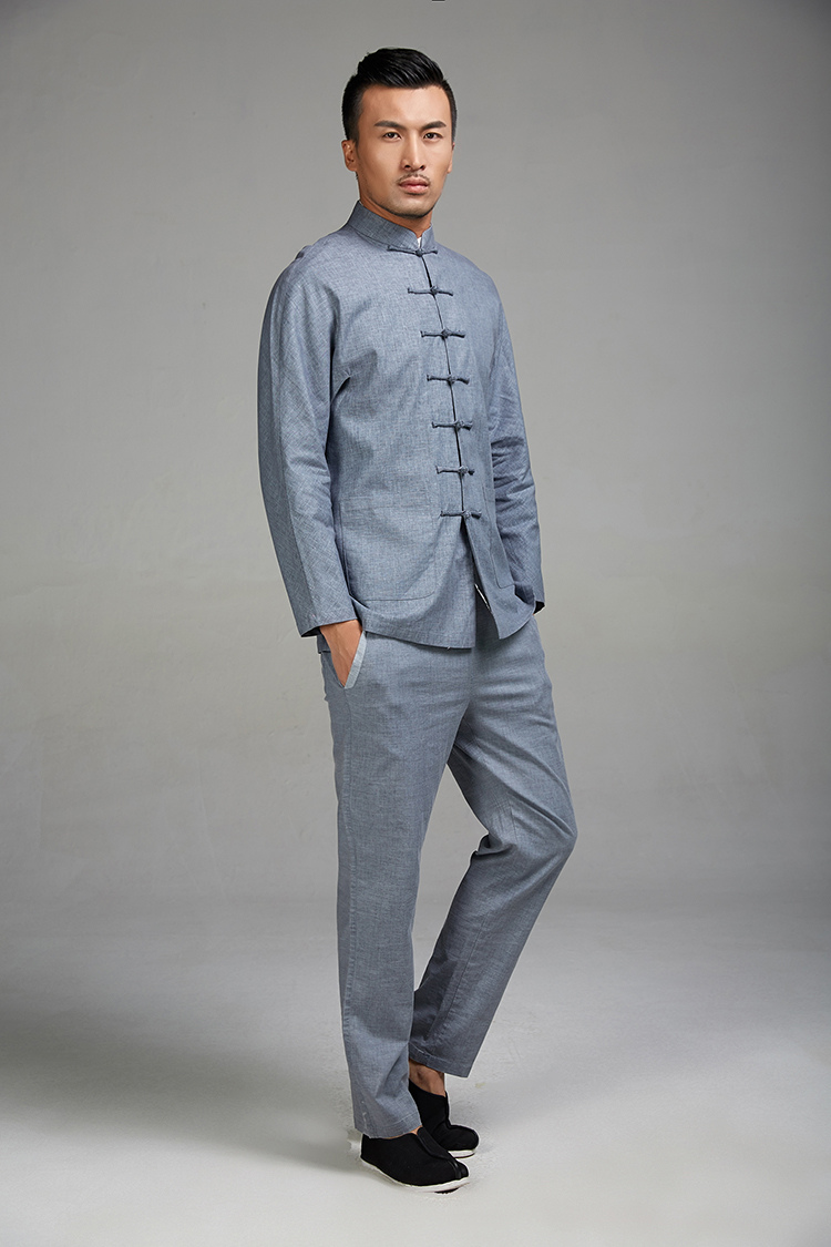 Fudo Aulacese Songs de 2015 new cotton linen china wind Men's Jackets Tang hand-tie of autumn and winter middle-aged men and father replacing Chinese clothing light blue XL Photo, prices, brand platters! The elections are supplied in the national character of distribution, so action, buy now enjoy more preferential! As soon as possible.