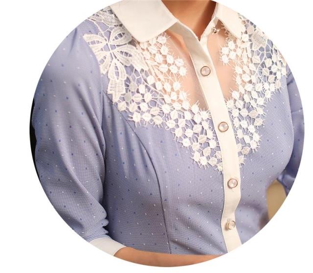 钰嘉妮 2015春装新款雪纺衫女长袖夏装女上衣蕾丝大码打底衫 201 B款灰色 S