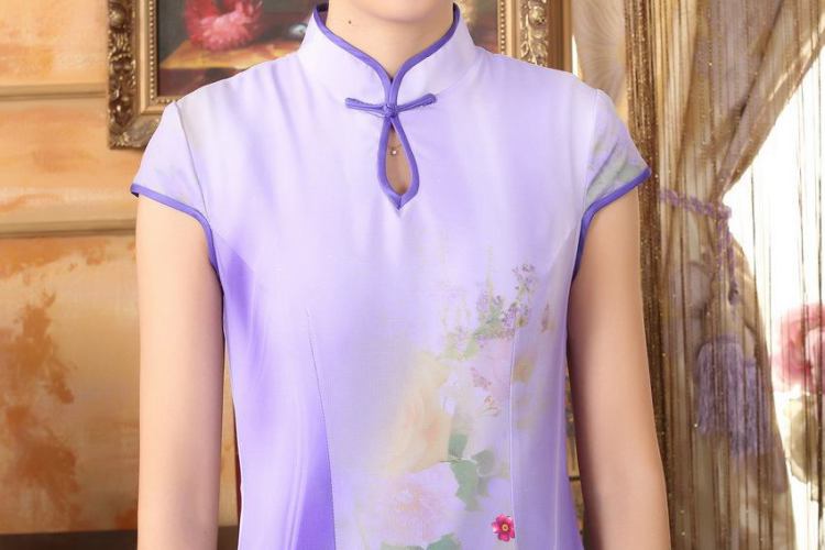 On Optimizing Options, Tang dynasty qipao Doi Fong water droplets collar short-sleeve long double qipao Sau San light blue 2XL Photo, prices, brand platters! The elections are supplied in the national character of distribution, so action, buy now enjoy more preferential! As soon as possible.