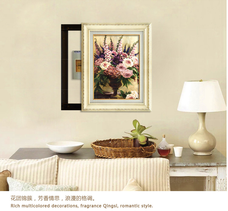 
                                        遮挡电表箱装饰画创意配电盒总开关电源箱电闸箱配电箱挂画 L 63*80/内径53*70                