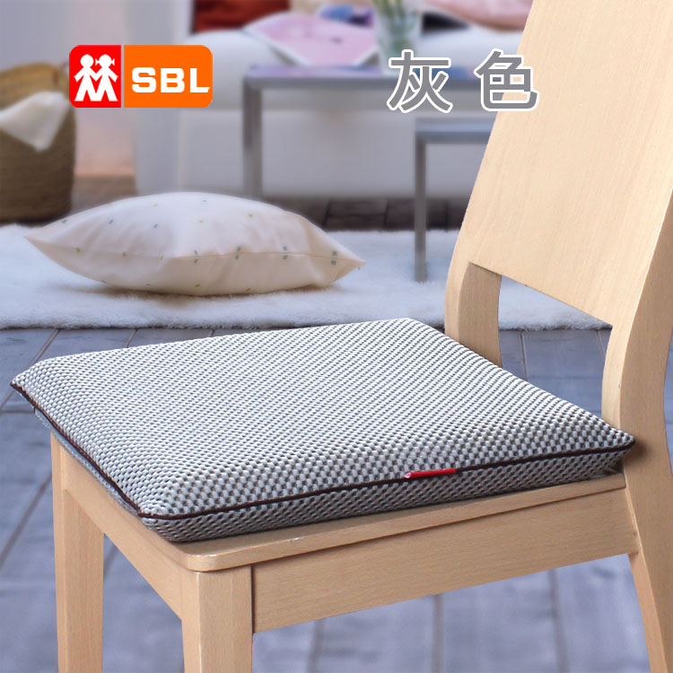 
                                        思帛绫 透气网眼办公室汽车坐垫加厚记忆棉座垫学生椅子坐垫餐椅垫 灰色 40*40cm                