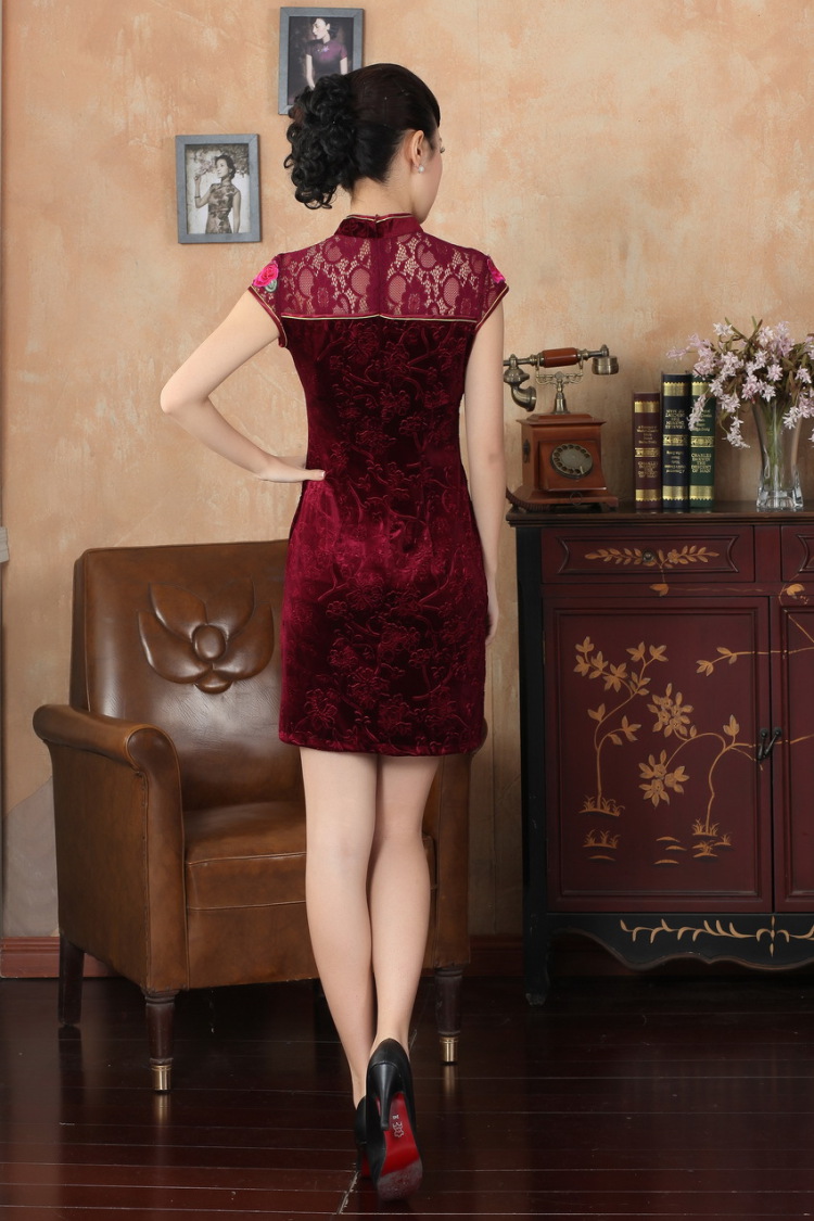 The broadband summer new female lace cheongsam dress improved daily thin embroidered cheongsam picture color 2 XL pictures, price, brand platters! Elections are good character, the national distribution, so why buy now enjoy more preferential! Health