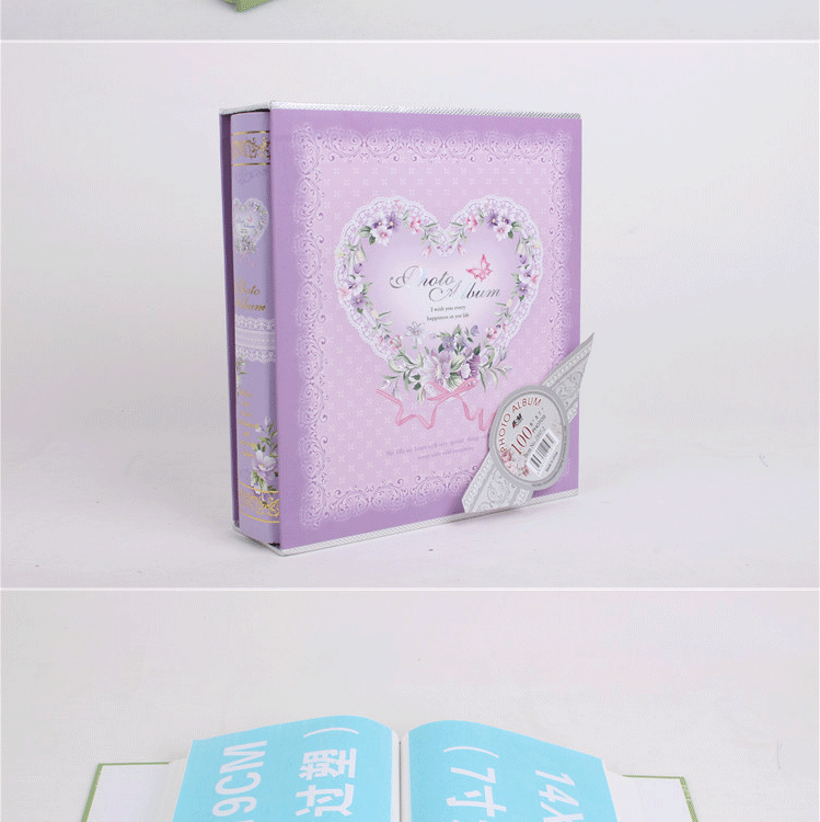 
                                        微品多 7寸过塑相册 插页式家庭影集相册本 8寸情侣宝宝纪念日相簿相片大本盒装 1106风景相册随机一本                