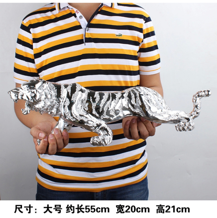 老虎金钱豹欧式摆件镀金工艺品摆设家居办公桌汽车装饰品 75CM特大号金色老虎