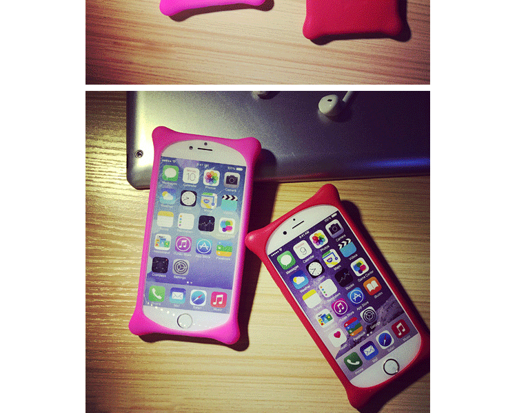 可爱iPhone5s手机壳4.7卡通情侣苹果6 plus硅胶套5.5防摔潮女 玫红米妮 iPhone6 Plus