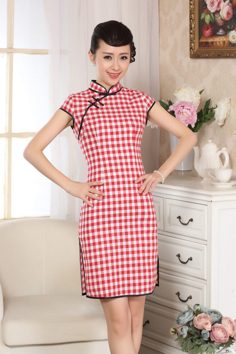 Nigeria, the Yau Ma Tei cotton retro checked short-sleeved qipao improved daily republic linen clothes summer dresses skirts D 0247 - A XXL pictures, price, brand platters! Elections are good character, the national distribution, so why buy now enjoy more preferential! Health