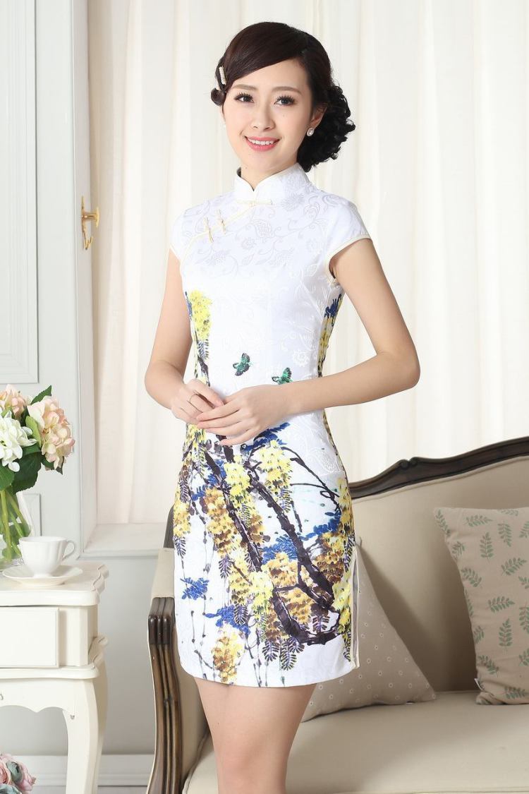 Nigeria, the new summer elegance Chinese qipao Chinese graphics thin short cheongsam picture color XXL pictures, price, brand platters! Elections are good character, the national distribution, so why buy now enjoy more preferential! Health