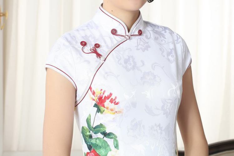 The broadband lady stylish jacquard cotton cultivating short cheongsam dress new Chinese qipao gown picture color 2 XL pictures, price, brand platters! Elections are good character, the national distribution, so why buy now enjoy more preferential! Health