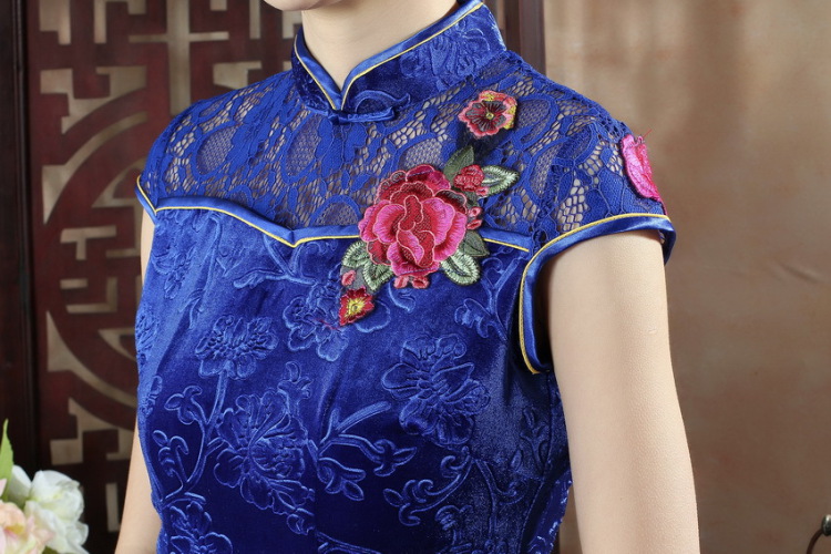 For Pont Sondé Diane summer new female lace cheongsam dress improved daily thin embroidered cheongsam D 0256 - B XXL pictures, price, brand platters! Elections are good character, the national distribution, so why buy now enjoy more preferential! Health