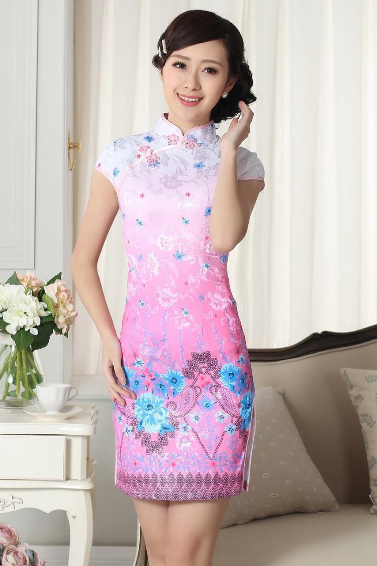 The broadband lady stylish jacquard cotton cultivating short cheongsam dress new Chinese qipao gown picture color 2 XL pictures, price, brand platters! Elections are good character, the national distribution, so why buy now enjoy more preferential! Health