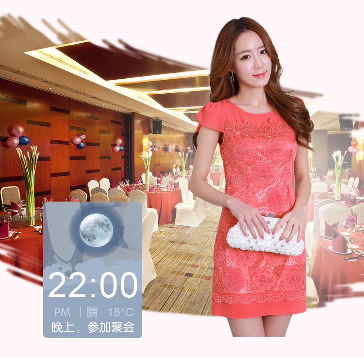 C.o.d. 2015 Summer new Korean fashion hot drill lace short-sleeved video thin elegant dresses watermelon red XL Photo, prices, brand platters! The elections are supplied in the national character of distribution, so action, buy now enjoy more preferential! As soon as possible.