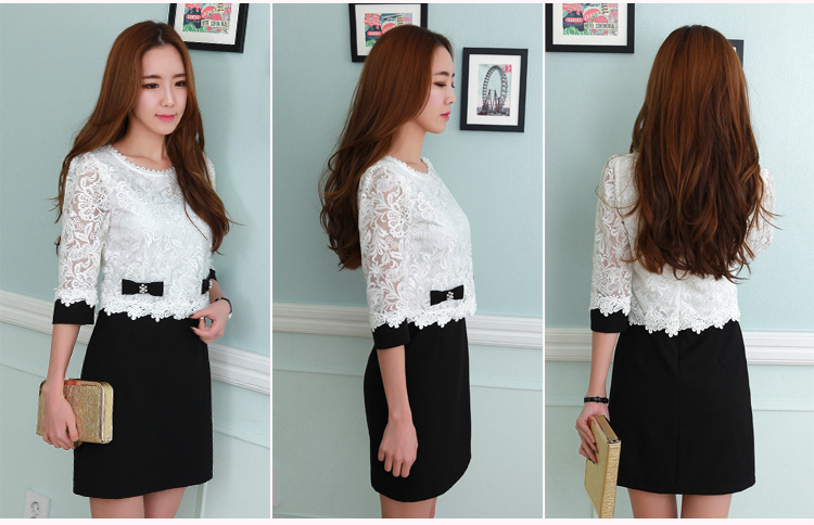 C.o.d. 2015 Summer new stylish casual stylish Korean classic lace stitching elegance video thin black skirt M picture, prices, brand platters! The elections are supplied in the national character of distribution, so action, buy now enjoy more preferential! As soon as possible.