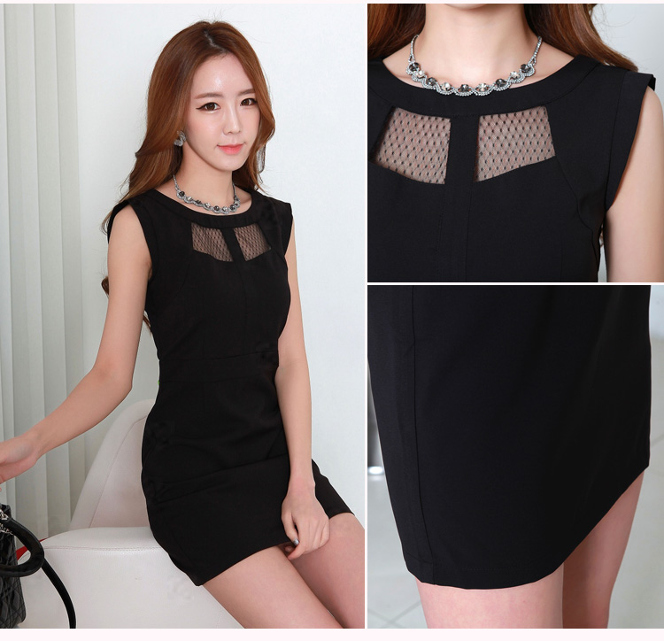 C.o.d. 2015 Summer new Korean sexy gauze stitching Ma on round-neck collar removable temperament chiffon dresses black L picture, prices, brand platters! The elections are supplied in the national character of distribution, so action, buy now enjoy more preferential! As soon as possible.