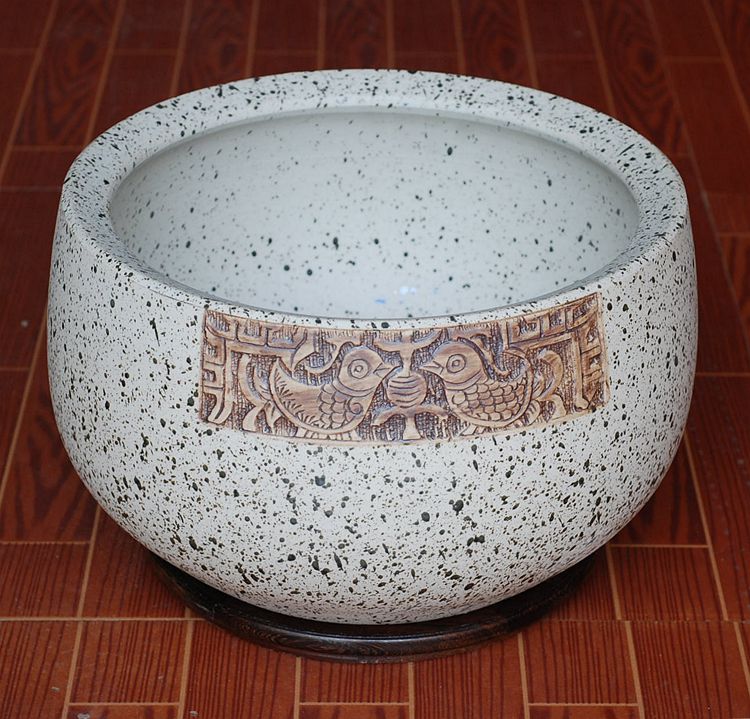 
                                        泰浦瓯 景德镇瓷器 景德镇创意粗陶陶瓷鱼缸花盆 大号碗莲睡莲风水缸 金鱼缸 乌龟缸 小鸟                
