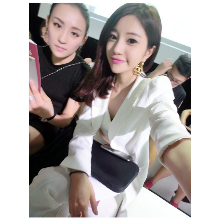 伊言诗2015欧美大牌性感背心+西装外套+个性长裤套装 三件套 白色 M