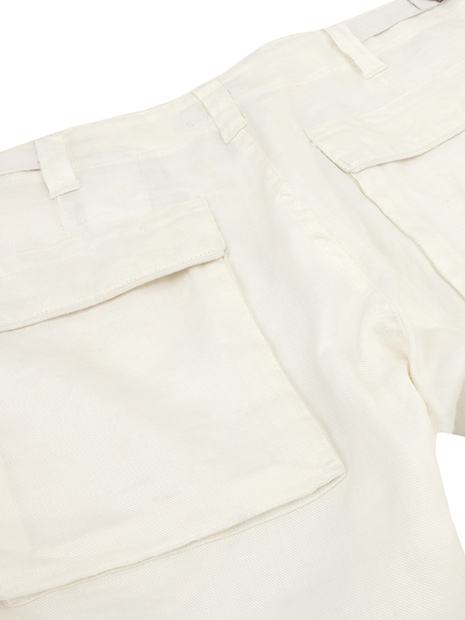 NI JEANS阿玛尼白色苎麻纤维材质<em>男士阔腿</em>休