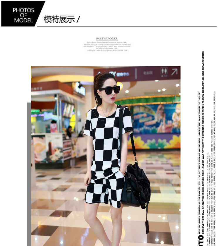 Clear blue color code is female and indeed increase summer Plaid Shorts set with thick mm female beauty graphics thin Leisure package girls summer Haig 5 XL pictures, price, brand platters! Elections are good character, the national distribution, so why buy now enjoy more preferential! Health