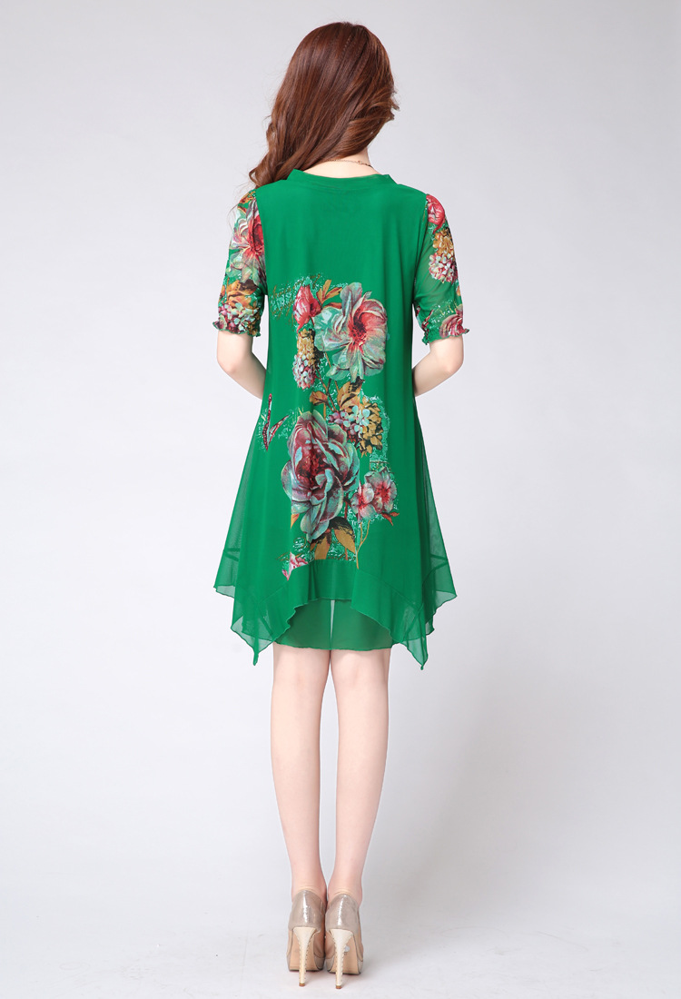 A pleasant, year, older women 2015 summer new, larger mother load snow woven short-sleeved ethnic wind stamp dresses female XXYL 7715 green 4 XL pictures, price, brand platters! Elections are good character, the national distribution, so why buy now enjoy more preferential! Health