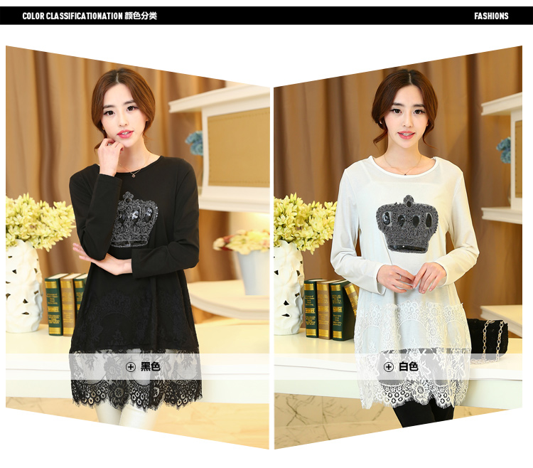  To increase the number Zz&ff Women 2015 Autumn new stamp forming the shirt, long-sleeved T-shirt thick MM thin black shirt loose video (eye) XXXL picture, prices, brand platters! The elections are supplied in the national character of distribution, so action, buy now enjoy more preferential! As soon as possible.