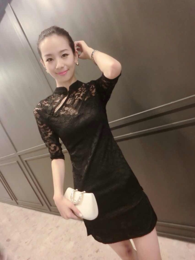 and aviation-ting 2015 European site new lace beauty graphics thin cheongsam dress pink XL pictures, price, brand platters! Elections are good character, the national distribution, so why buy now enjoy more preferential! Health