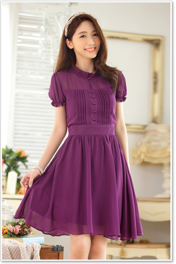 C.o.d. 2015 Summer new stylish casual temperament Korean OL Lady Sau San short-sleeved foutune chiffon large Fat MM video thin dark blue skirt XXL picture, prices, brand platters! The elections are supplied in the national character of distribution, so action, buy now enjoy more preferential! As soon as possible.