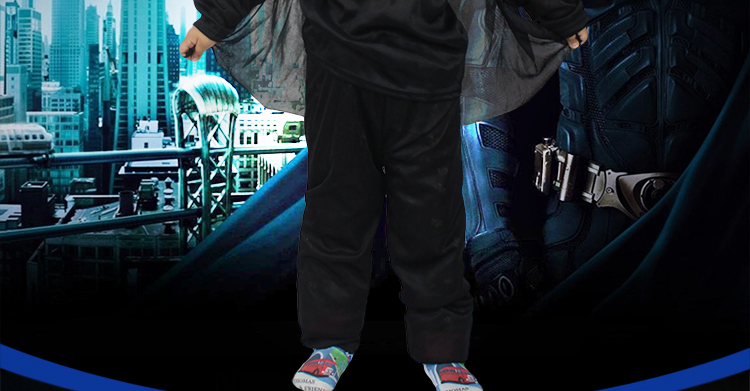 仕彩 复仇者联盟 儿童蝙蝠侠衣服 活动道具 动漫演出服 儿童动漫电影英雄服装 蝙蝠侠套装 L码建议身高120-135CM