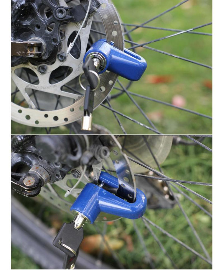 方便快捷 自行车电动车摩托车锁带锁架自行车山地车碟刹锁自行车车锁