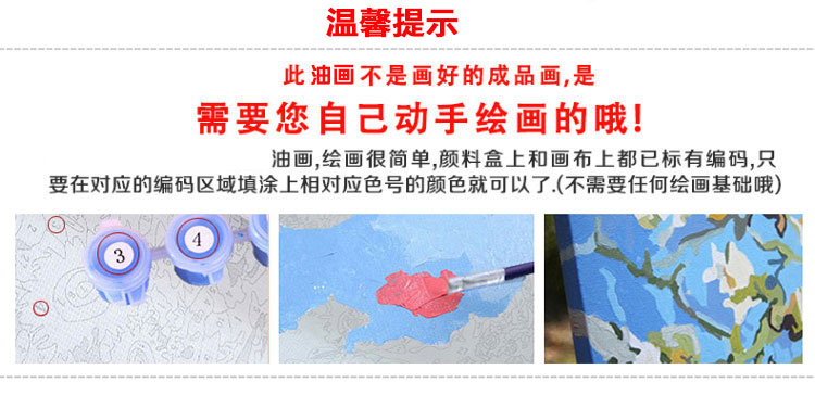 俊艺  手工画手绘数字油画  餐厅客厅人物风景大幅手工手绘装饰画 G323星空下的罗纳河 40*50厘米-已绷好内框