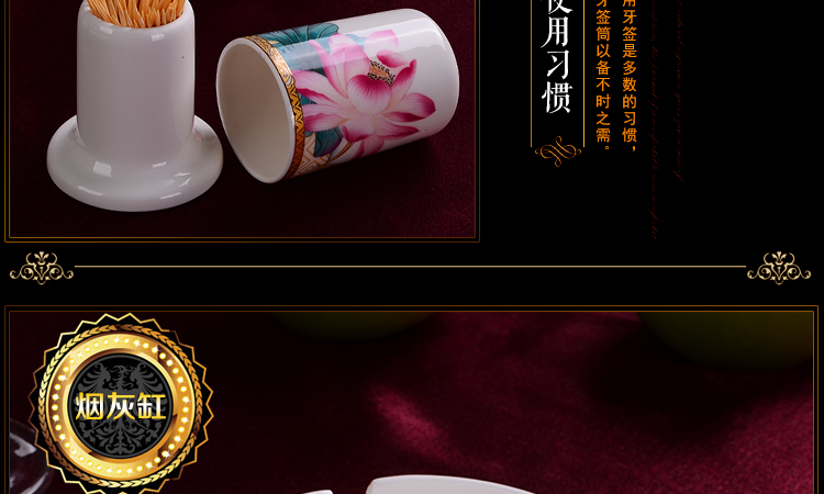 七陶 骨瓷 景德镇青花瓷餐具套装陶瓷器韩式欧式碗碟盘子套装 结婚乔迁礼品  微波炉陶瓷  醉凡尘28头超值配置