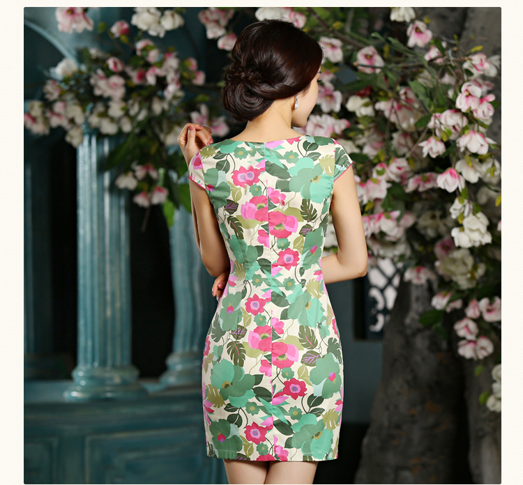 In accordance with the new 2015 Gorsch Tang Dynasty Large stylish improved qipao Sau San stamp summer short-sleeved qipao skirt package and dresses female picture color S picture, prices, brand platters! The elections are supplied in the national character of distribution, so action, buy now enjoy more preferential! As soon as possible.