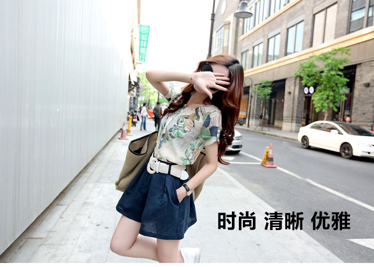 Auberge 2015 summer Korean women loose video thin stamp short-sleeved T-shirt two-piece cotton Ma package dress collection cyan XXL pictures, price, brand platters! Elections are good character, the national distribution, so why buy now enjoy more preferential! Health