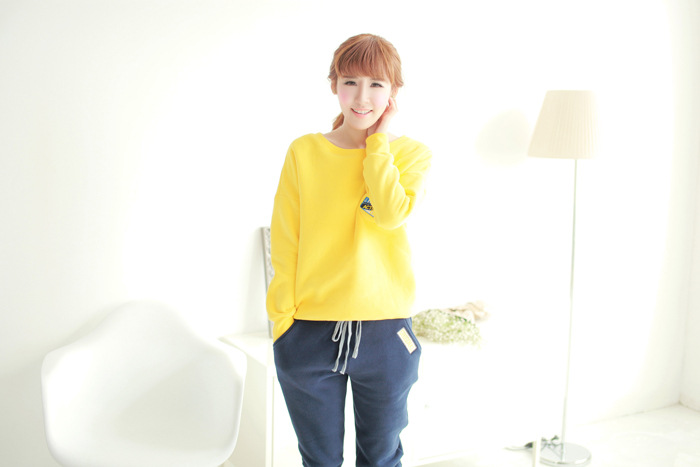 Lei Yu Hsuan larger women 2015 autumn and winter new Korean edition of the sportswear thick wool sweater stylish cartoon picture students Sau San video thin leisure wears the girl blue XL Photo, prices, brand platters! The elections are supplied in the national character of distribution, so action, buy now enjoy more preferential! As soon as possible.