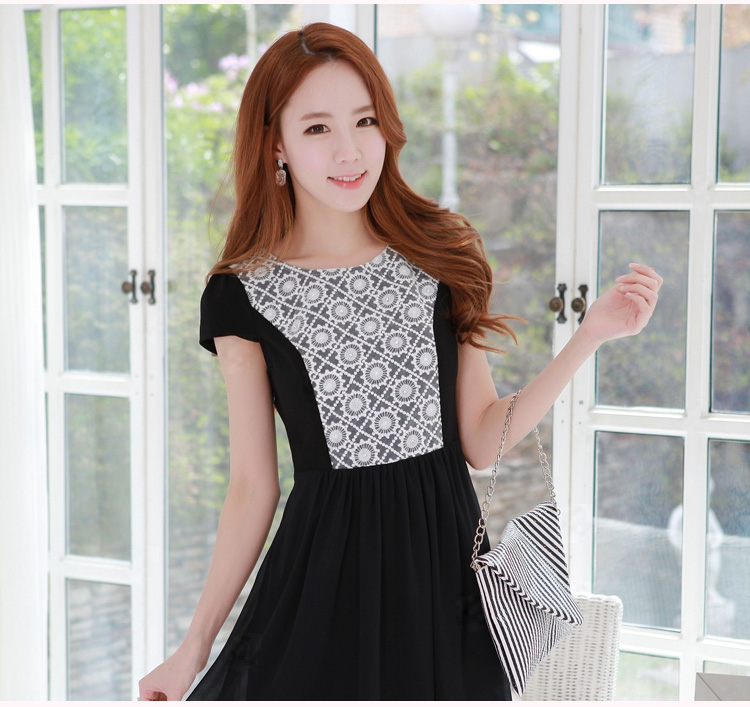 C.o.d. 2015 Summer new stylish look sexy Korean New dovetail skirt long after the former short video thin temperament elegant chiffon lace dresses XXXL black picture, prices, brand platters! The elections are supplied in the national character of distribution, so action, buy now enjoy more preferential! As soon as possible.