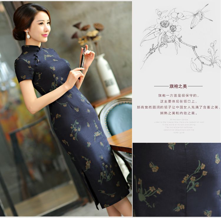 Mr Ronald, Retro improvements ILELIN2015 cotton linen national wind in Long of the forklift truck qipao Linen Dress qipao arts of the Republic of Korea Air-dress if blue S picture, prices, brand platters! The elections are supplied in the national character of distribution, so action, buy now enjoy more preferential! As soon as possible.