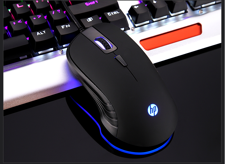 HP G100 GAMING WIRED MOUSE BLACK PC IMAGE MALAYSIA