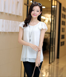 澳奇美Aoqimei2015夏季新款精美两件套装短裙8003A 白色 M