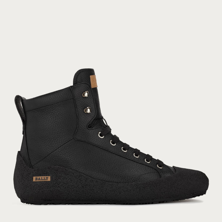 巴利/bally 男士 黑色毛皮衬里高帮雪地靴 6193813 41