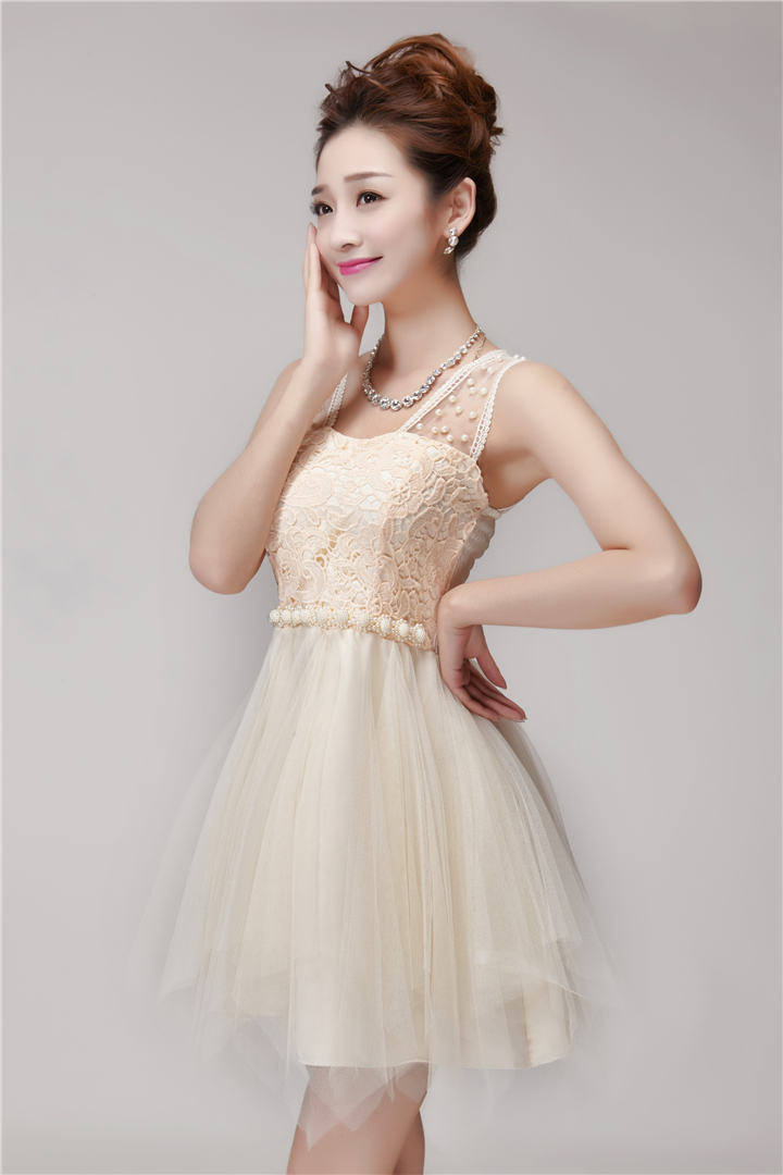 Ms Louisa , bridesmaid service 2015 new bridesmaid dresses in banquet dress sister skirt short, small dress summer apricot L pictures, price, brand platters! Elections are good character, the national distribution, so why buy now enjoy more preferential! Health