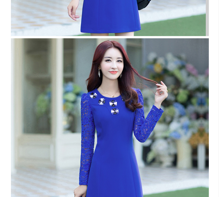 Blue autumn 2015 load 莜 new women's long-sleeved lace dresses fall inside the blue M pictures, YLM179 price, brand platters! The elections are supplied in the national character of distribution, so action, buy now enjoy more preferential! As soon as possible.