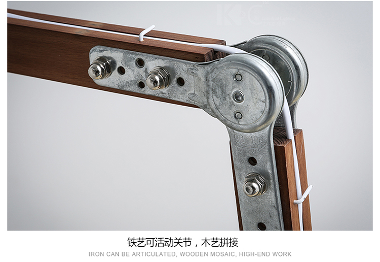 kc灯具 简约现代立式灯 工业复古创意个性卧室客厅书房长臂台灯落地灯 F3842-BK黑色含13W节能灯泡1枚-黄光