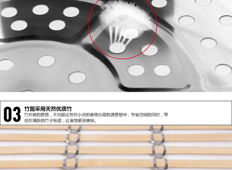 
                                        小福熊多功能电热锅电炒锅蒸锅 加厚电火锅 120-28CM带 2个蒸笼                