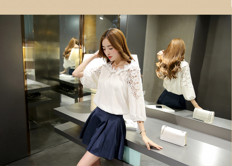 澳奇美Aoqimei2015夏季新款精美两件套装短裙8003A 白色 M